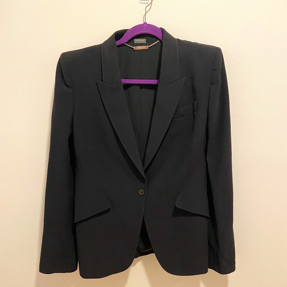 Alexander McQueen One Button Blazer
